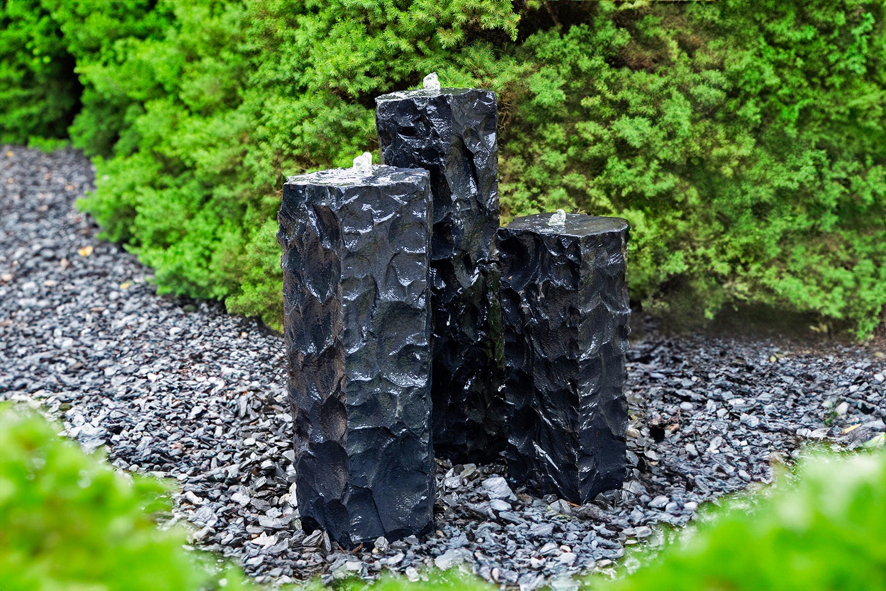 EasyPro Tranquil Décor – Textured Midnight Basalt Fountain Complete Kit – 24″, 30″, and 36″