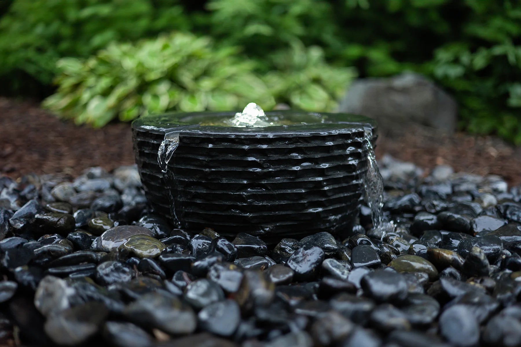 EasyPro Tranquil Décor Infinity Bowl Basalt Fountain – 16″