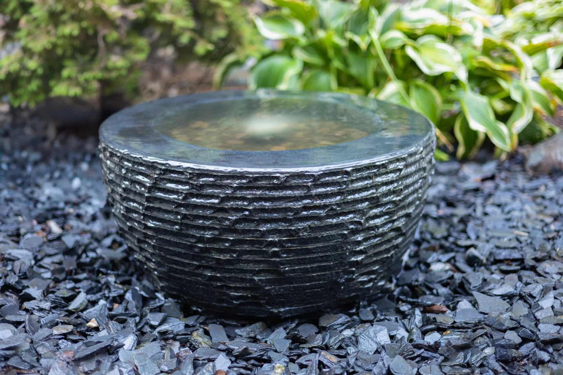 EasyPro Tranquil Décor Infinity Bowl Basalt Fountain – 24″