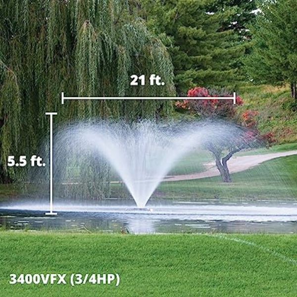 ProLake Fountain Aerator 2.3 VFX 2 HP 8 Solar Panels with Controller