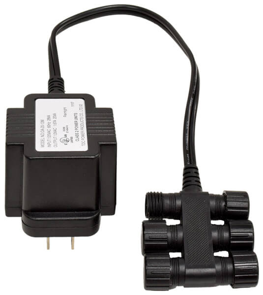 EasyPro 20 Watt Transformer – 120 volt to 12 volt – w/ 6 quick connects