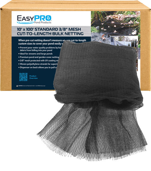 EasyPro 3/8" Fine Mesh 10'X 100' Premium Pond Cover Netting