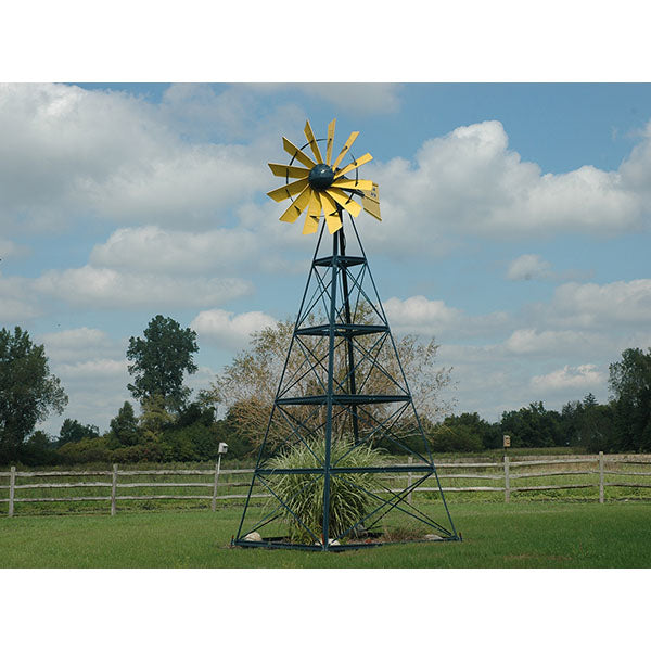 Outdoor Water Solutions 20′ 4-Legged Powder Coated Windmill Custom