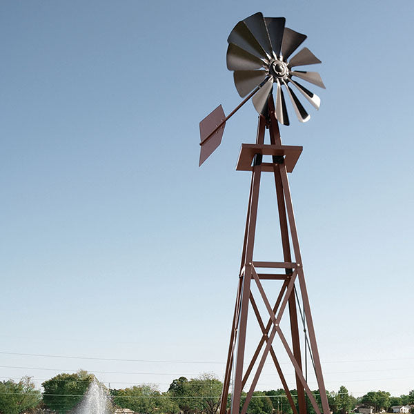 Outdoor Water Solutions Small Backyard Windmill Multiple Color Options