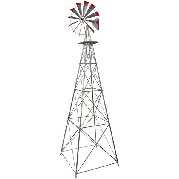 Outdoor Water Solutions 24' 1-2 Color Ornamental Windmill System 4 Leg ...
