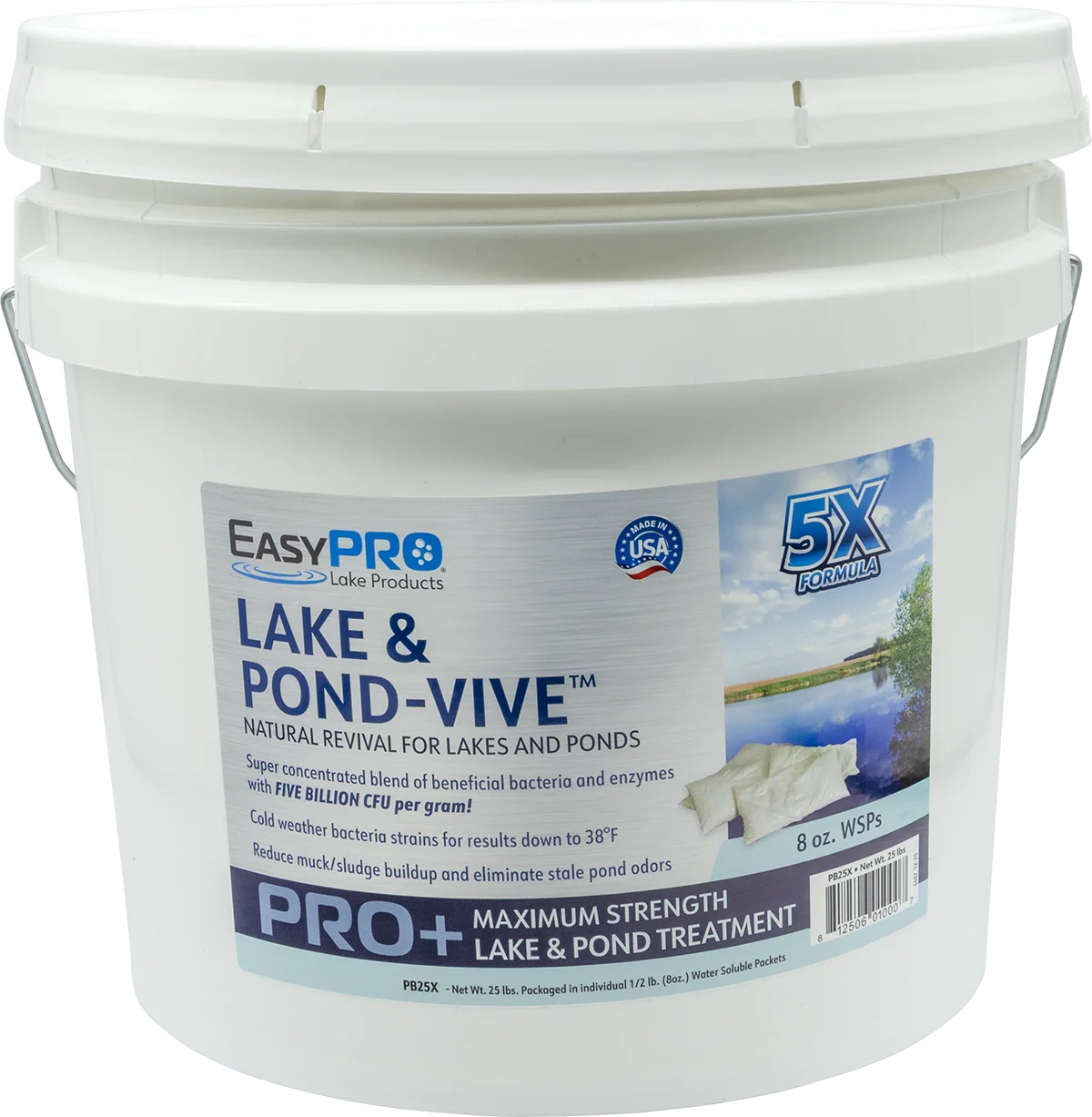 EasyPro Pond Vive Bacteria Water Soluble Packs 25 lbs pail