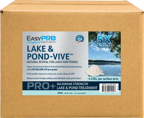 EasyPro Lake & Pond-Vive™ Bacteria – 50lb box – Bulk Loose Powder