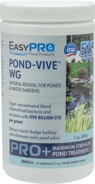 EasyPro Pond-Vive™ WG Beneficial Bacteria Blend – 24ct. 1oz Water Soluble Packs