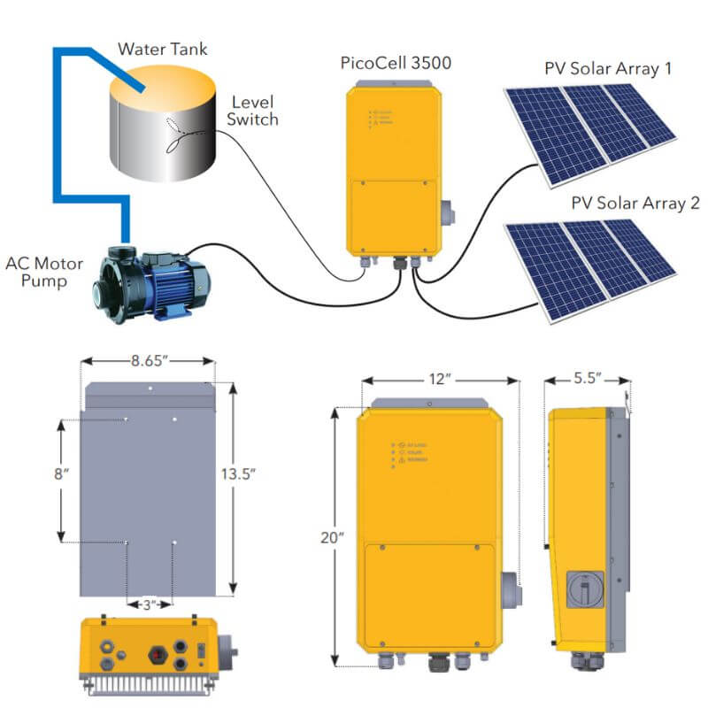 ProLake PicoCell™ 3500 Solar A/C Motor Controller