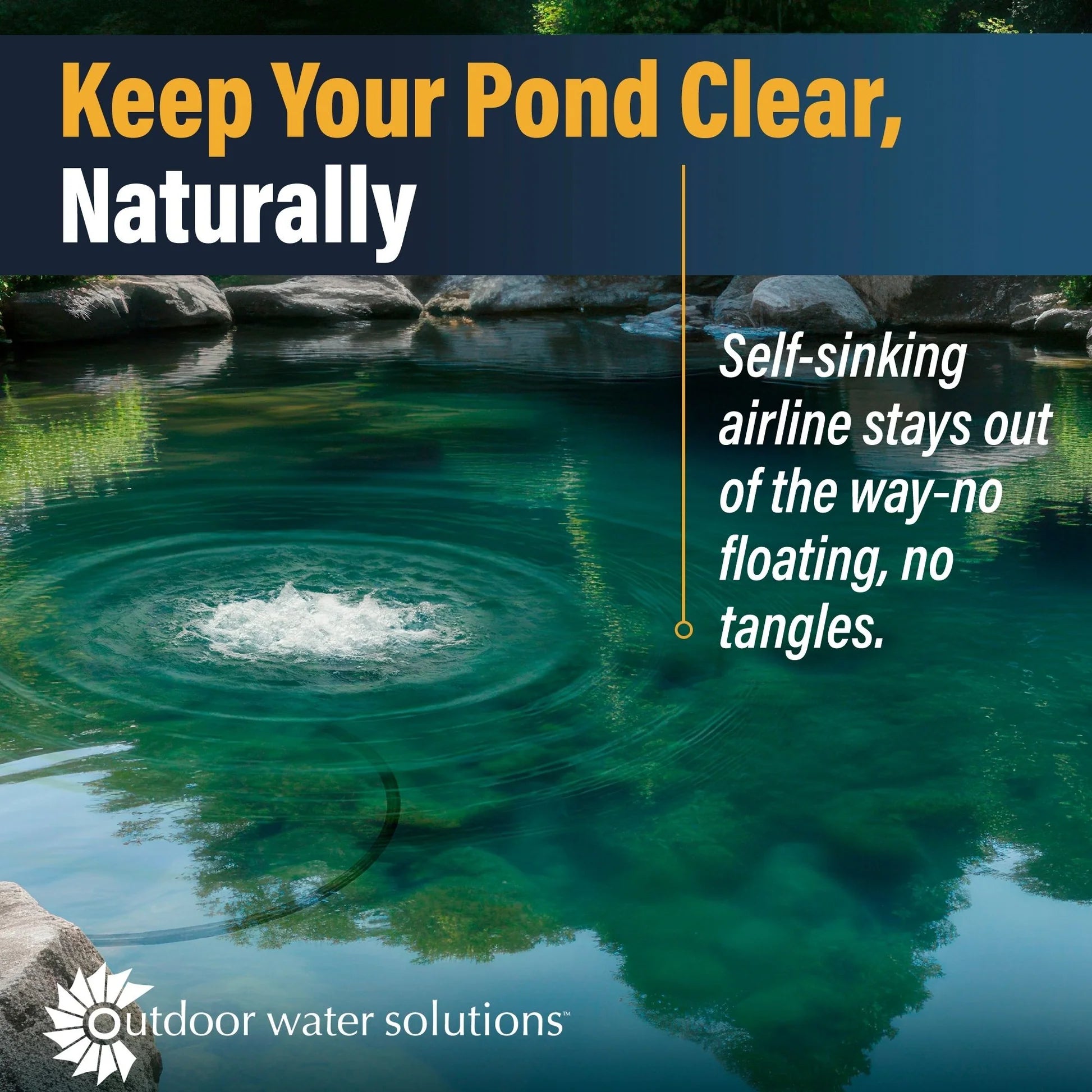 Outdoor Water Solutions Weighted 3/8", 1/2", and 5/8" ID Pond Aerator Airline Tubing