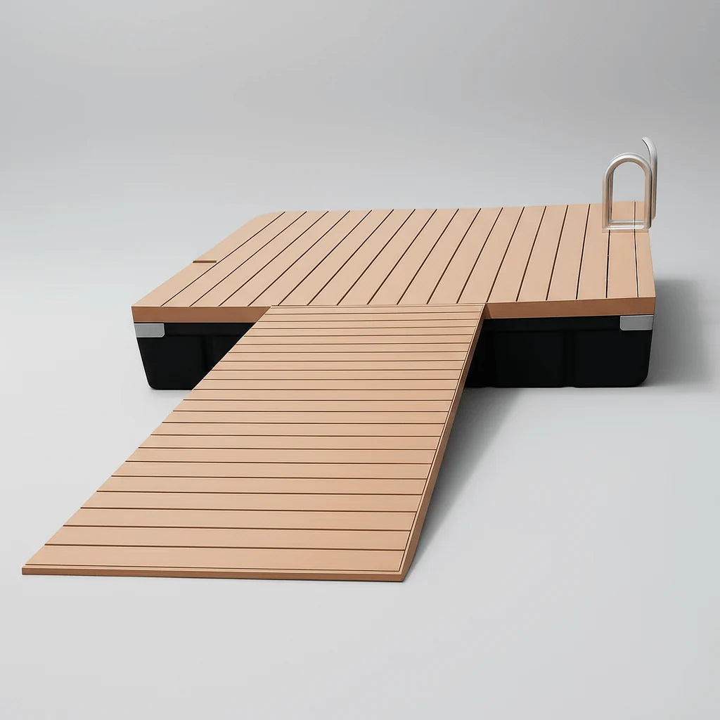 Outdoor Water Solutions Pond Dock Gangway Kit Floating 4ft x 8ft DIY Kit