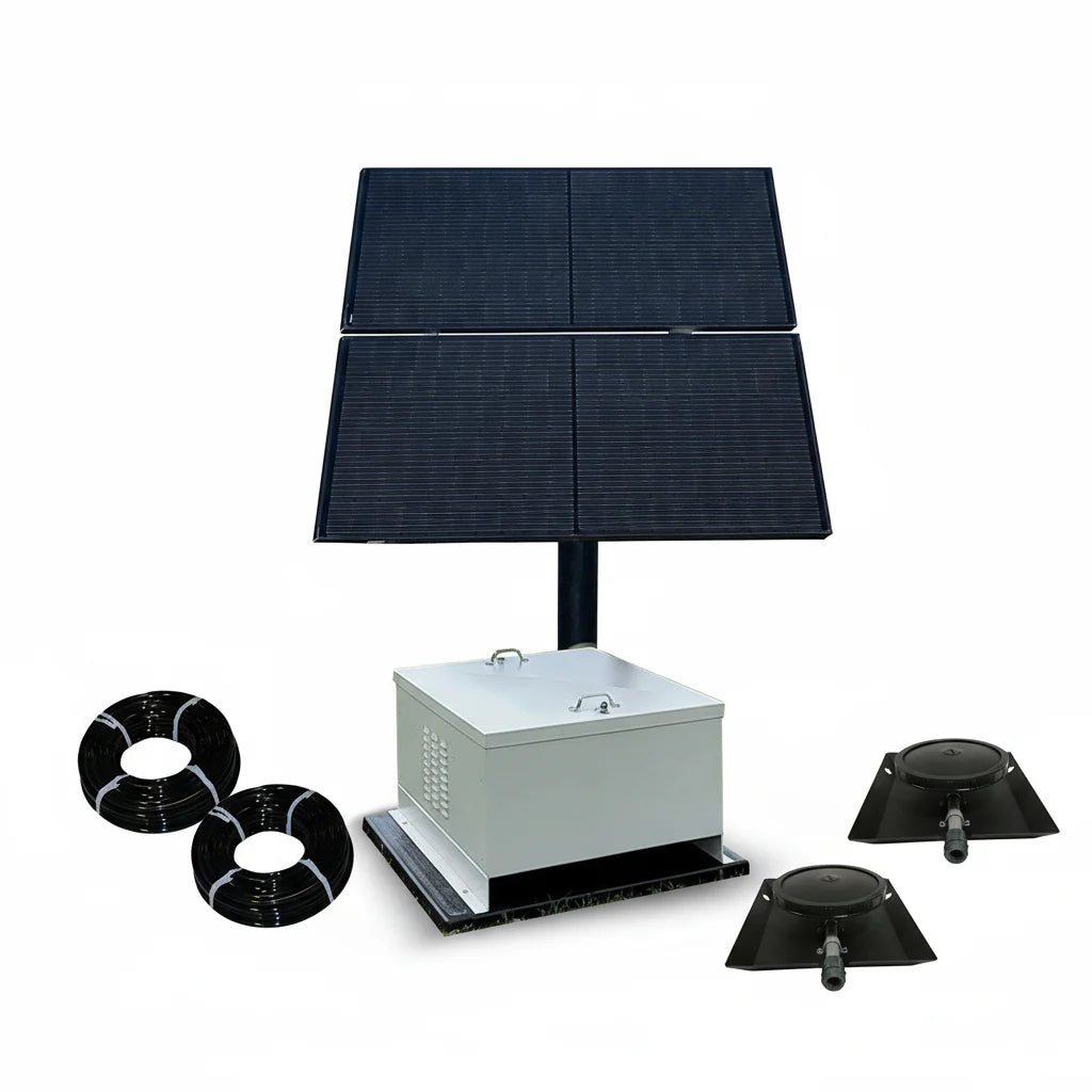 Outdoor Water Solutions NightAir 2.2 CFM Solar Pond Aerator + Battery