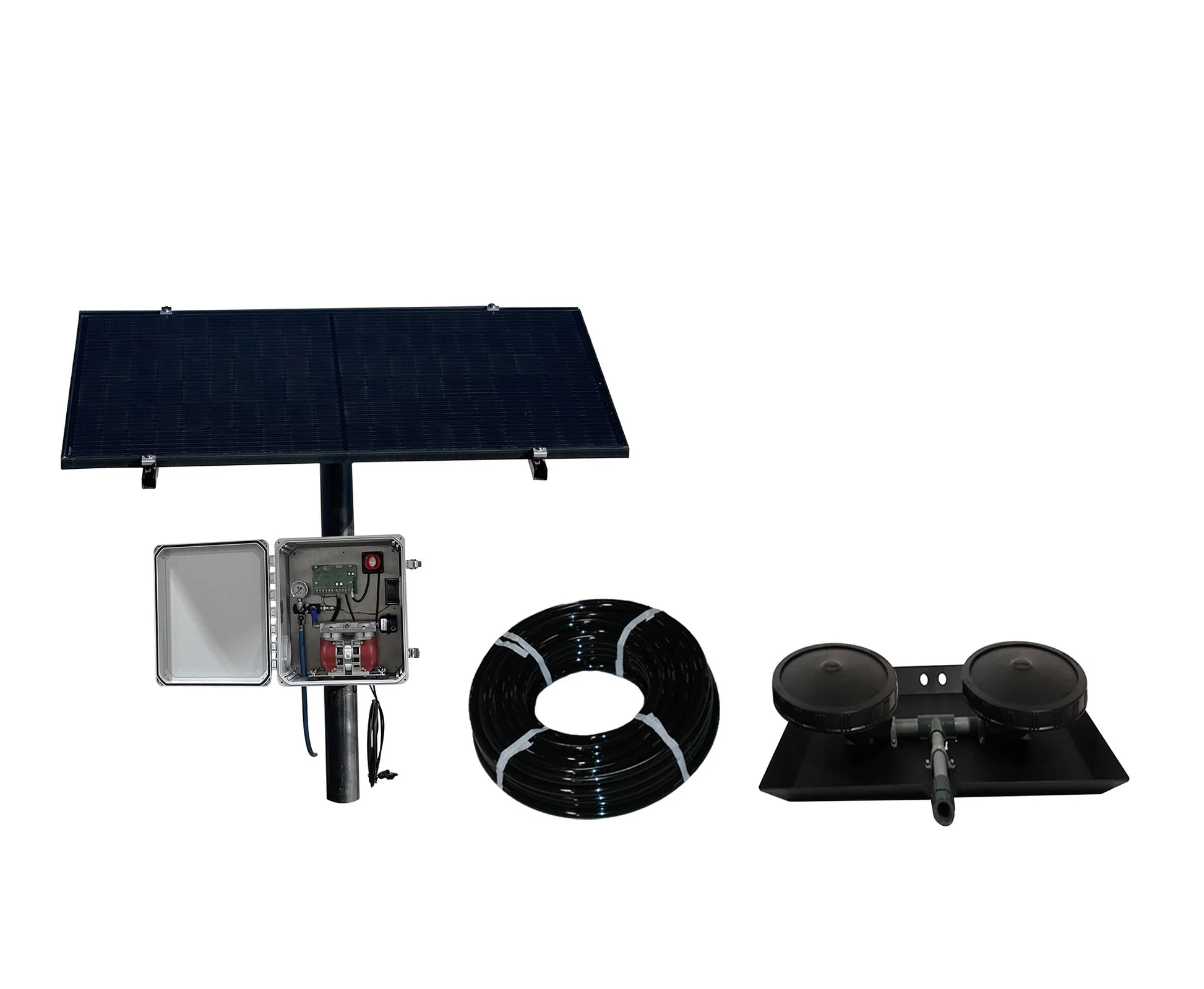 Outdoor Water Solutions NitroAir 3.4 CFM Pole Mount Solar Pond Aerator