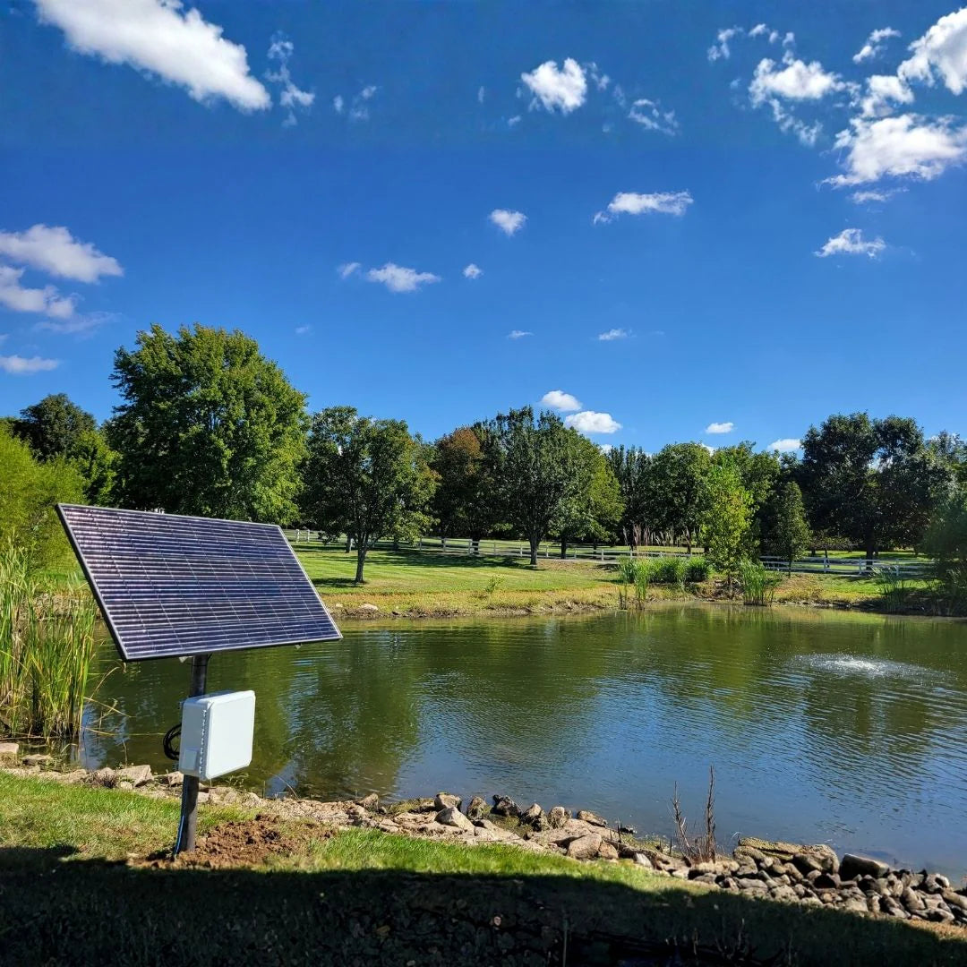 Outdoor Water Solutions NitroAir 3.4 CFM Pole Mount Solar Pond Aerator
