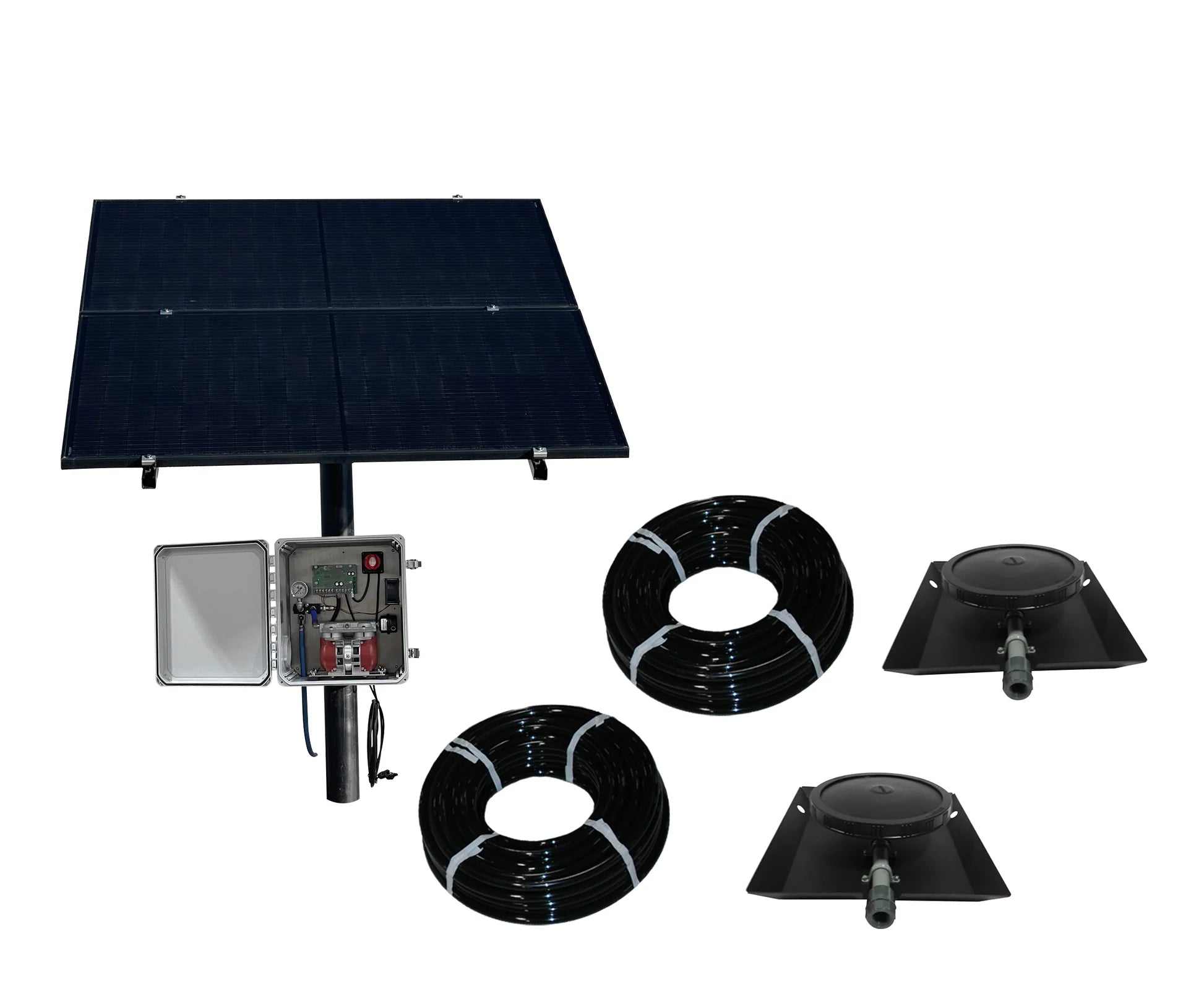 Outdoor Water Solutions NitroAir 3.4 CFM Pole Mount Solar Pond Aerator