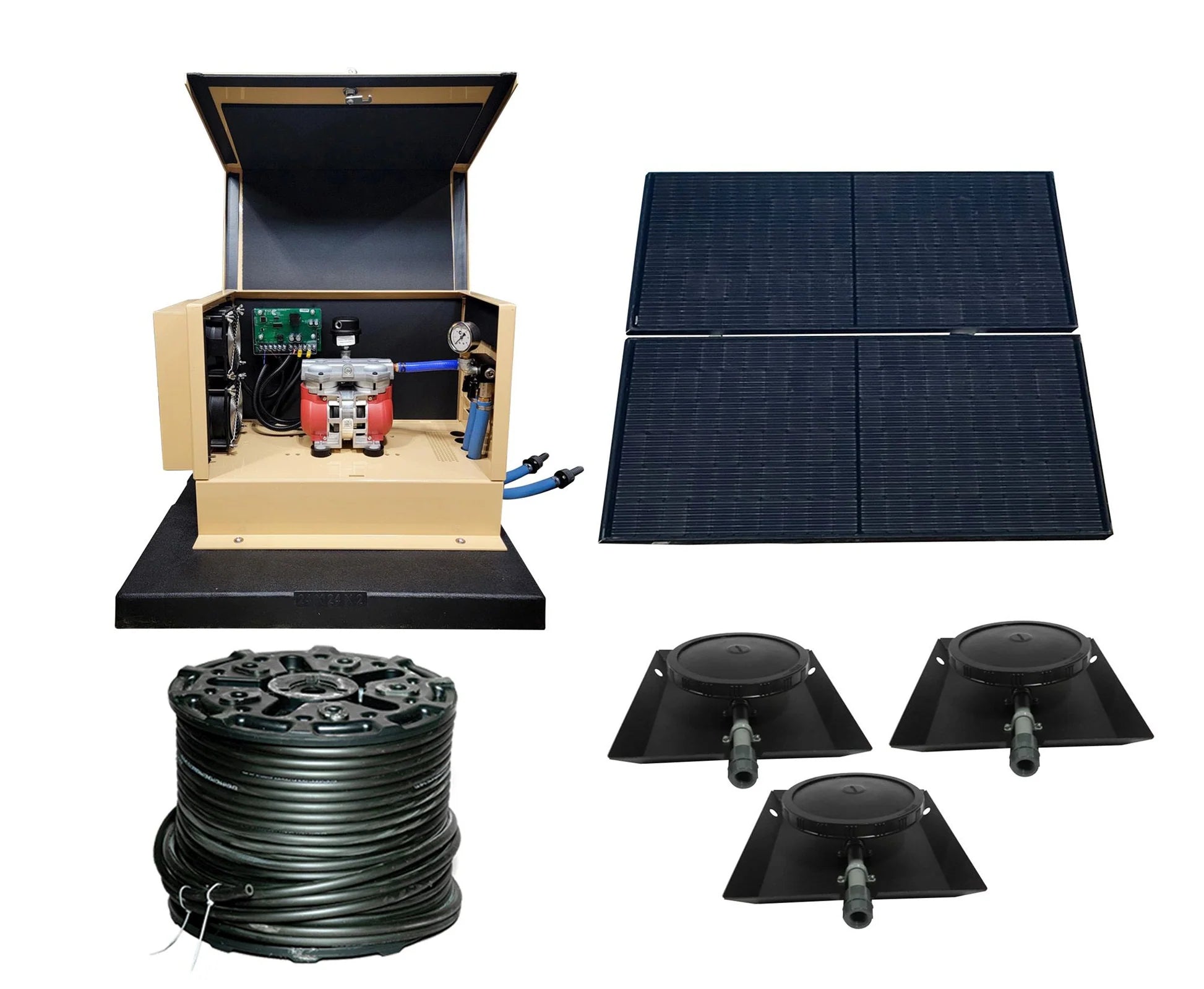 Outdoor Water Solutions TurboAir 3.4 CFM Ground Mount Solar Pond Aerator