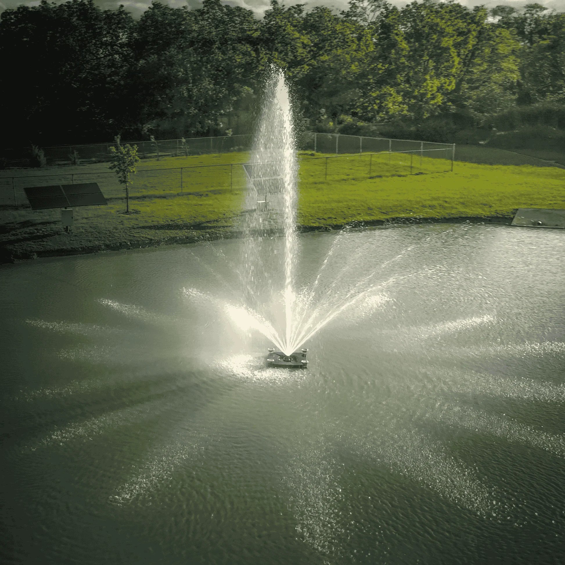 Outdoor Water Solutions Palatial 1 HP Solar Pond Display Floating Fountain