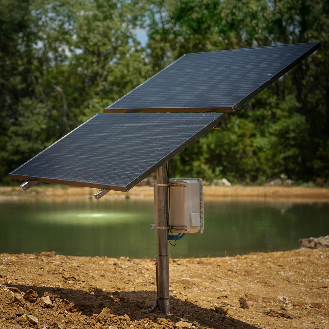 Outdoor Water Solutions NitroAir 3.4 CFM Pole Mount Solar Pond Aerator