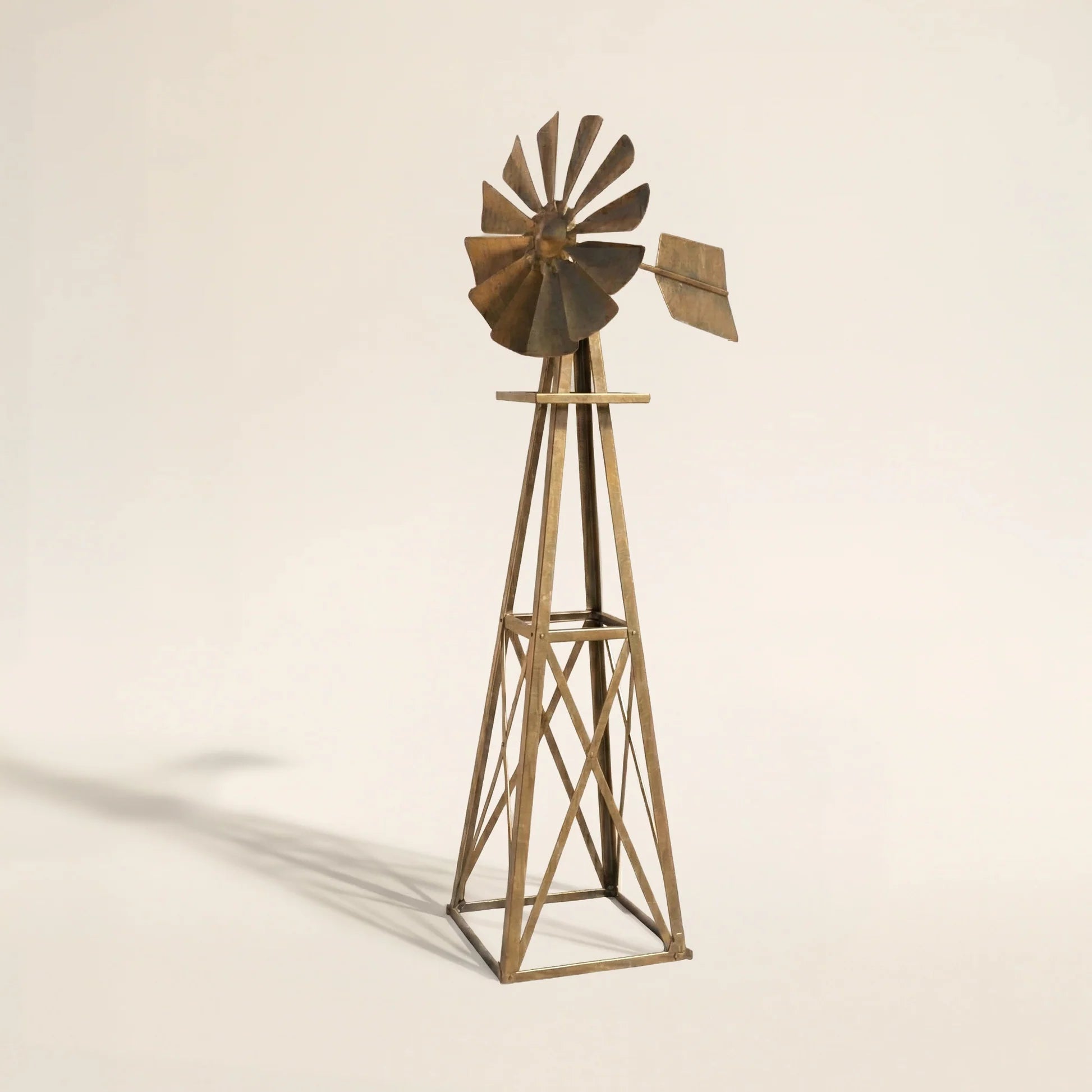 Outdoor Water Solutions Steel Garden Windmill for Yard (8.3 Feet)