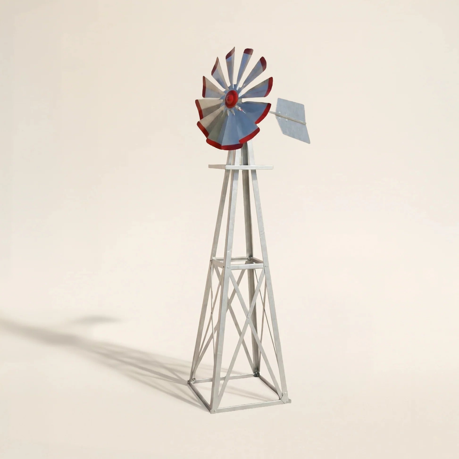 Outdoor Water Solutions Steel Garden Windmill for Yard (8.3 Feet)
