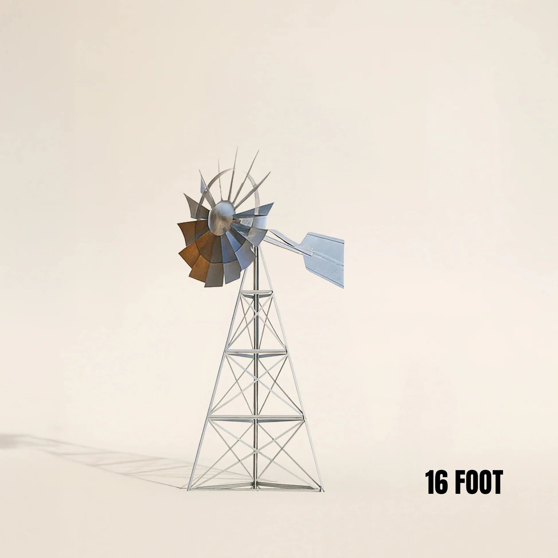 Outdoor Water Solutions 3-Leg Steel Tower Large Windmill for Yard