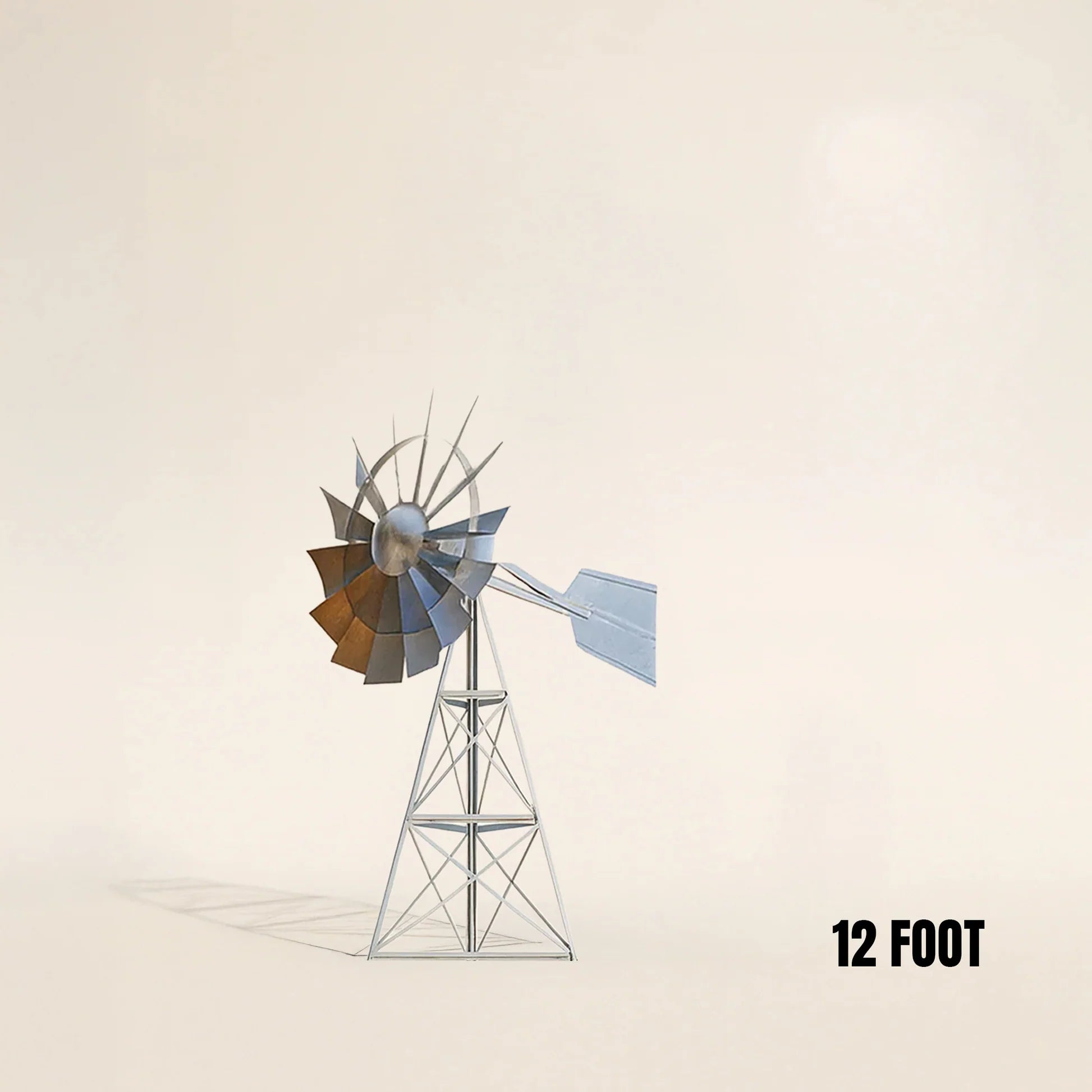 Outdoor Water Solutions 3-Leg Steel Tower Large Windmill for Yard
