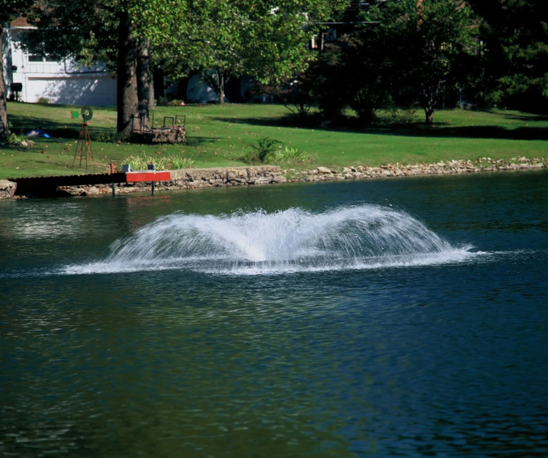 Outdoor Water Solutions Aquarian Pro 1/2 HP - 1.5 HP Pond Surface Aerator Fountain