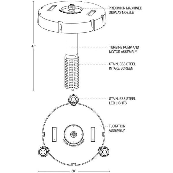 Standard Horizontal Fountain 3hp Single Phase