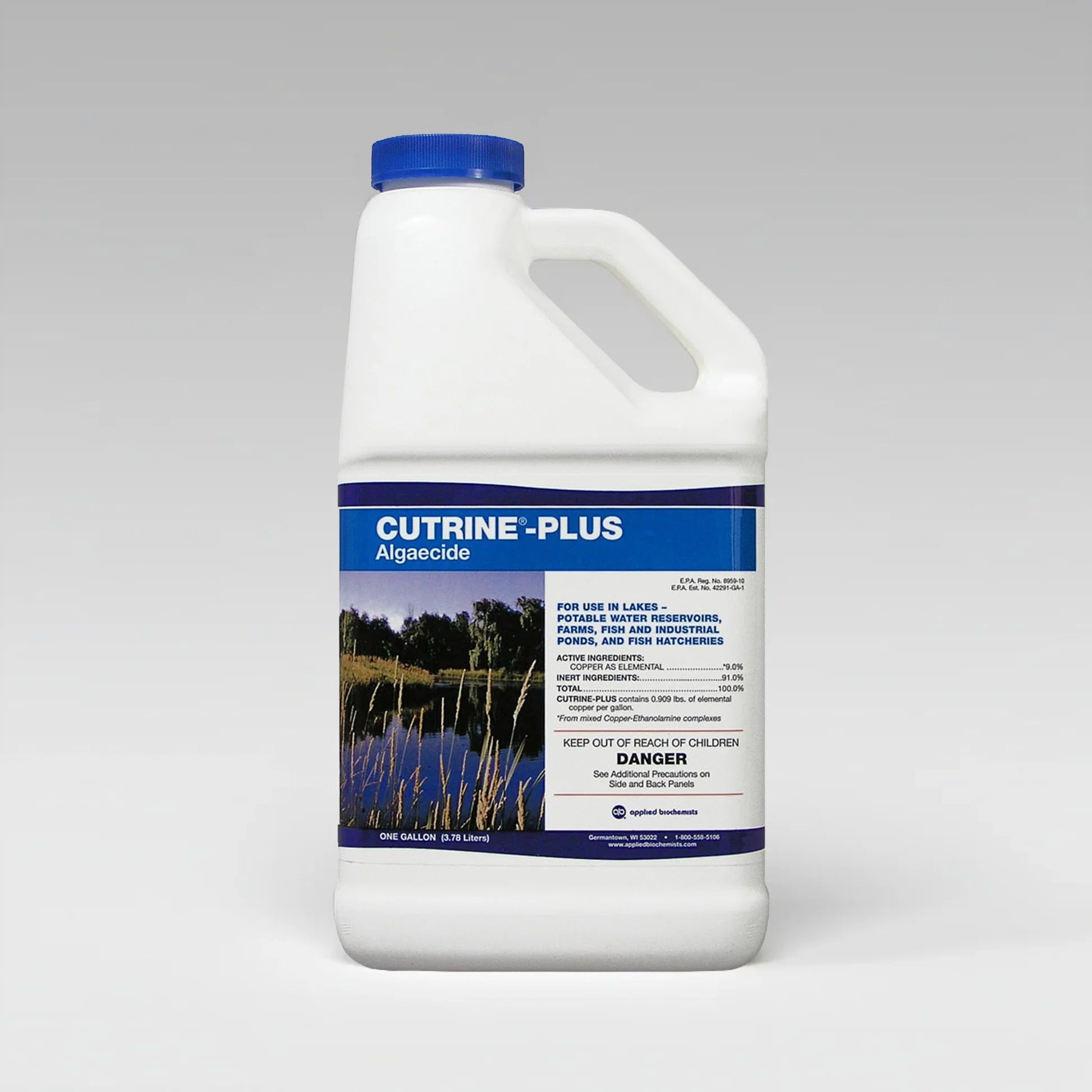 Outdoor Water Solutions 1 Gal Liquid Cutrine Algaecide - Algae Killer for Ponds