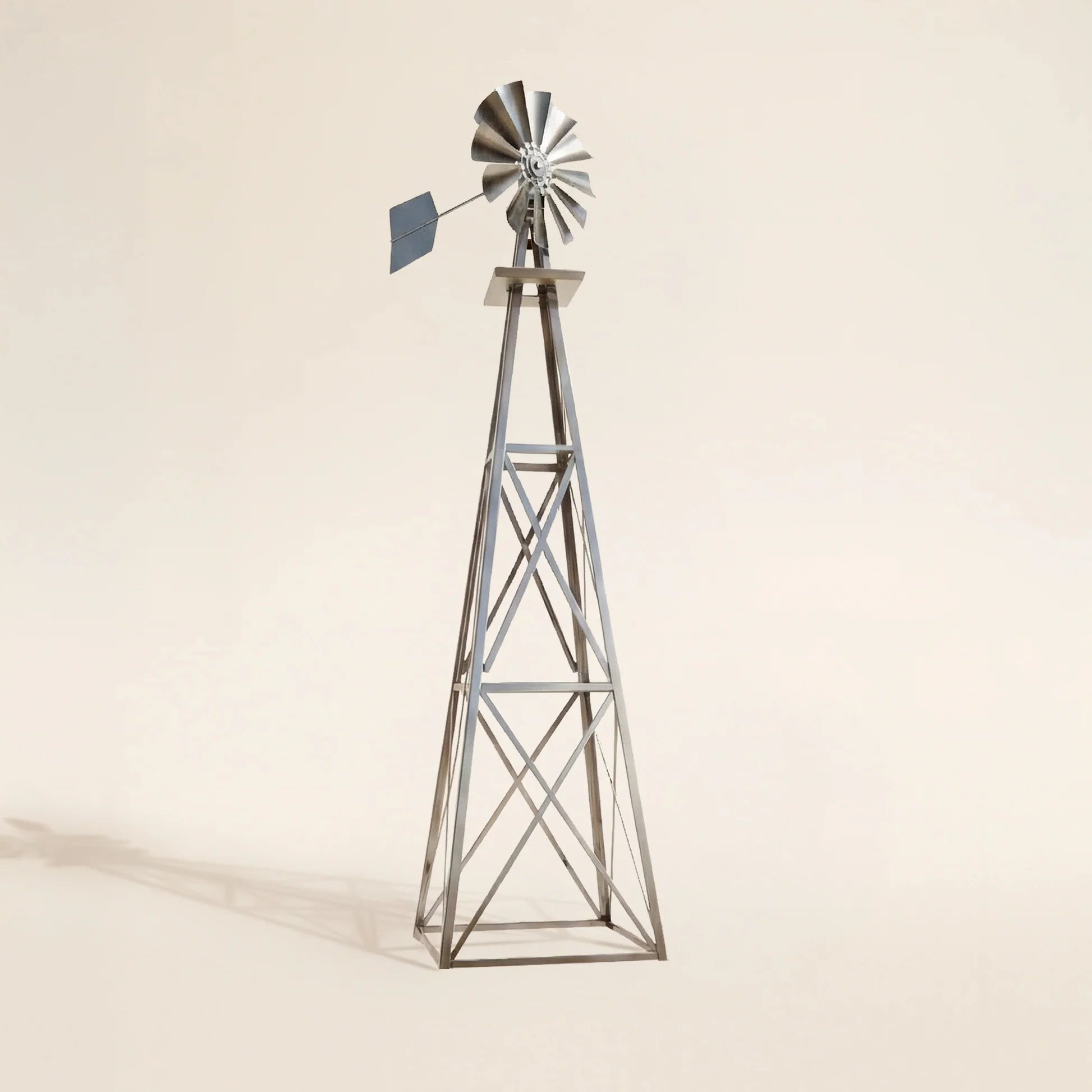 Outdoor Water Solutions Steel Garden Windmill for Yard (11.6 Feet)