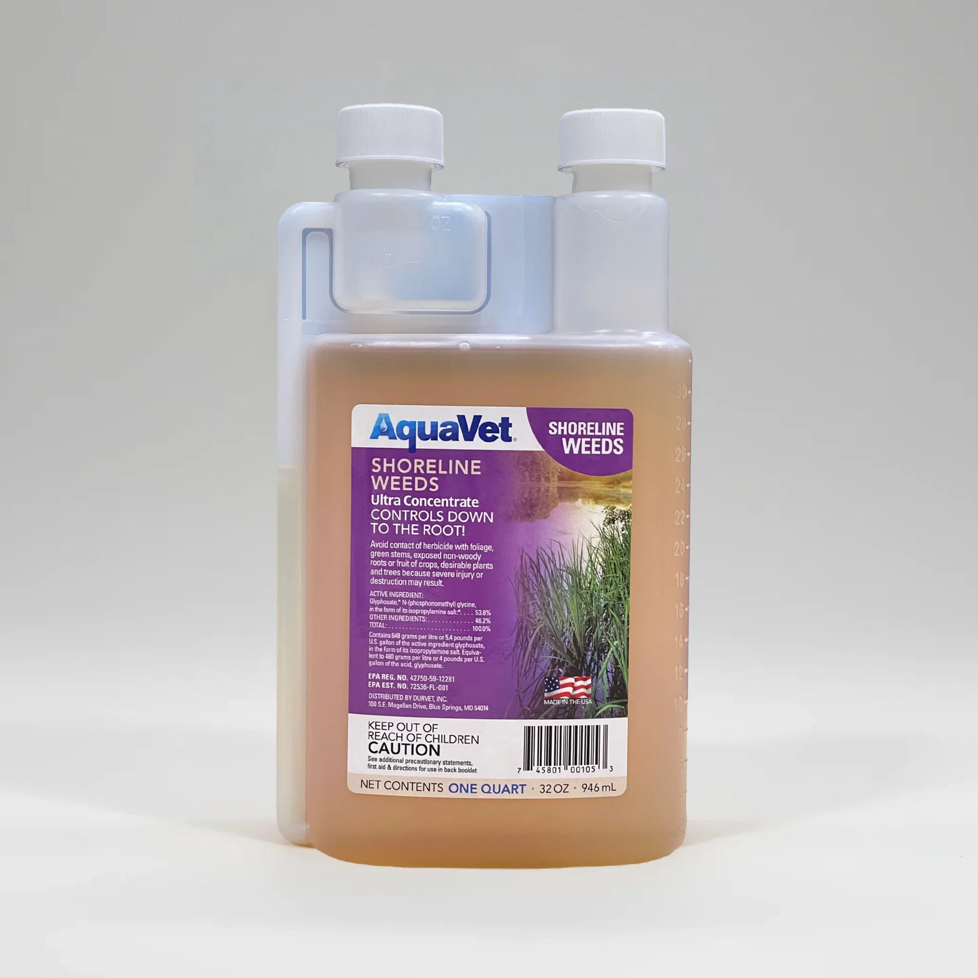 Outdoor Water Solutions Liquid Glyphosate Herbicide - Weed Killer for Ponds Shoreline Weeds