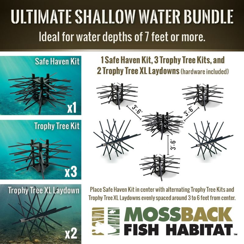 Outdoor Water Solutions 3' - 5' Depth 6x Ultimate Bait / Sport Fish Habitat