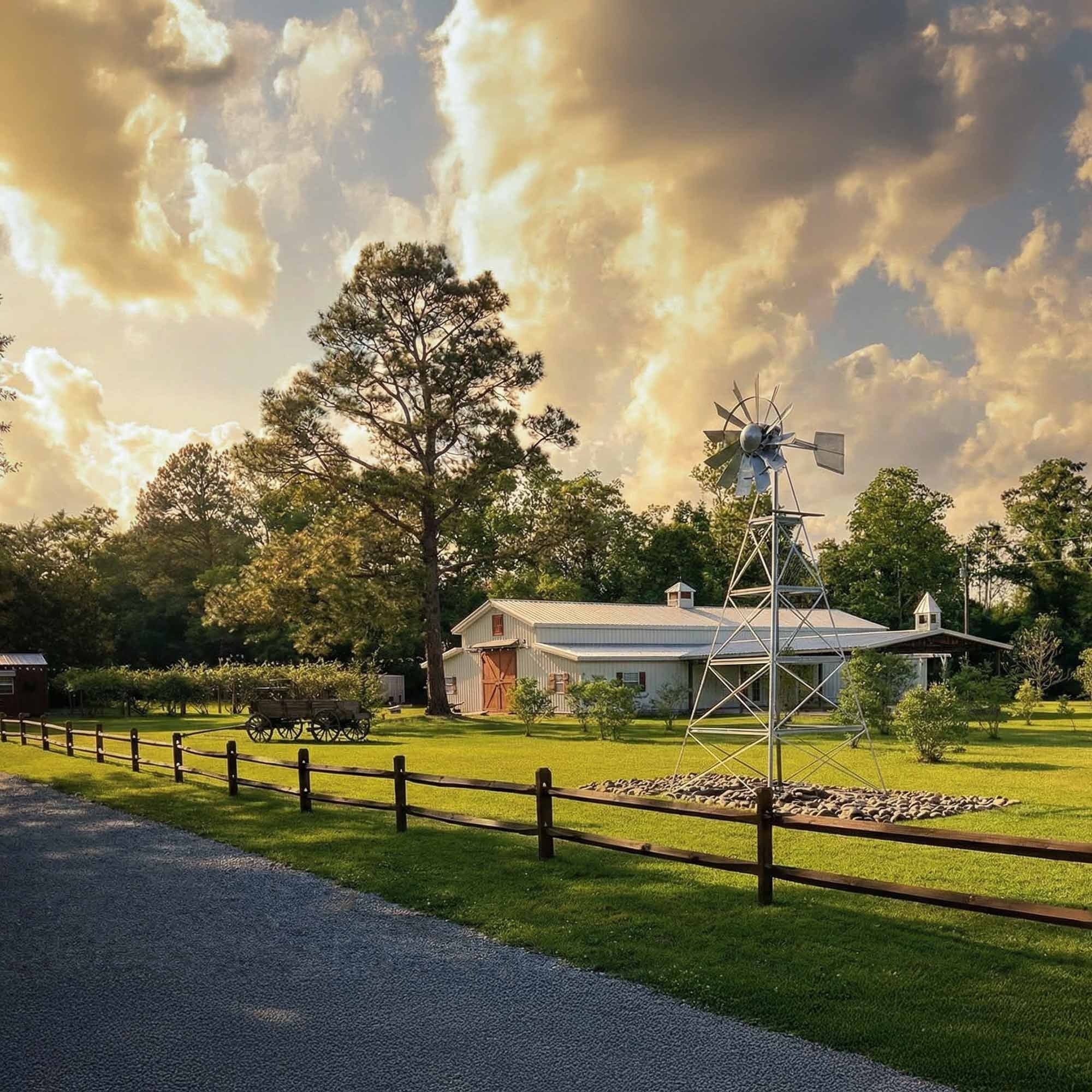 Outdoor Water Solutions Small Backyard Windmill Multiple Color Options